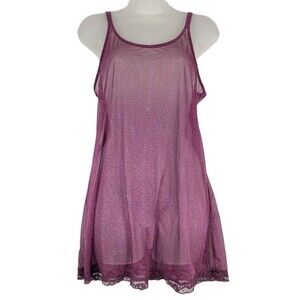 Victoria Secret’s Animal Print Maroon /Purple Black Babydoll Chemise Size M VGUC